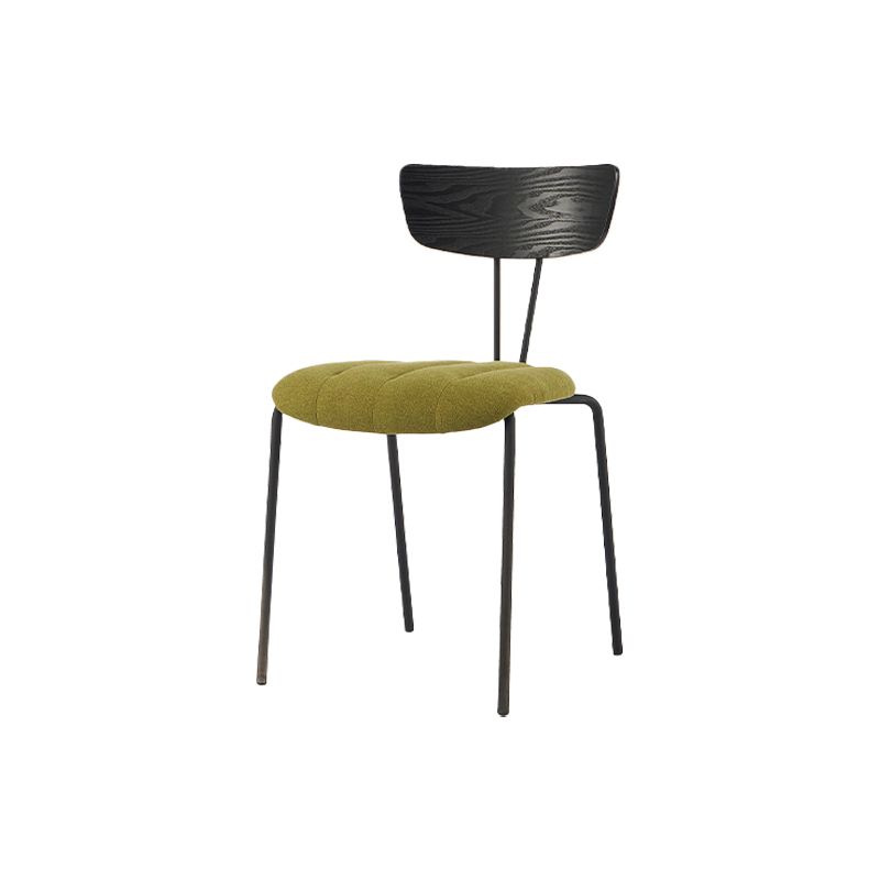 Chaise de salle à manger de style industriel, chaises latérales de cuisine sans accoudoirs avec pieds en métal