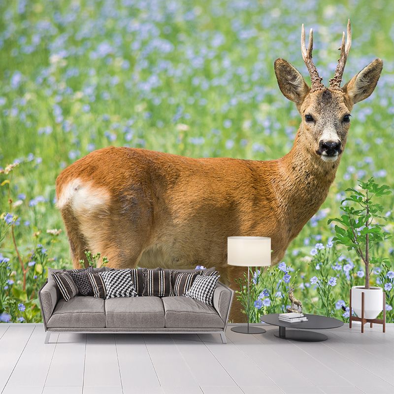 Modern Roe-Deer Mural Wall Decor Mildew Resistant Living Room Wall Mural Wall Art