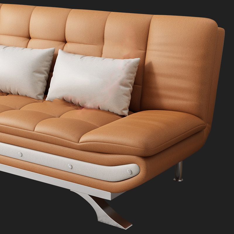Modern Armless Sofa Faux Leather 35"W  Modern Sofa  for Living Room