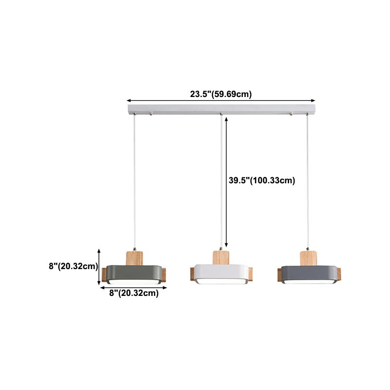 Nordic Brick Hanging Lamps Acrylic Hanging Pendant Lights for Bedroom