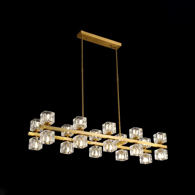 Multi Lights Island Lighting Modern Crystal Island Chandelier Lights For Living Room