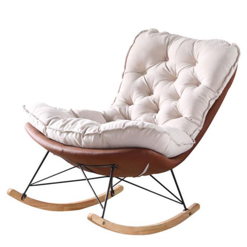 Contemporary Armless Accent Chair Tufted Lounge Chair with High Back