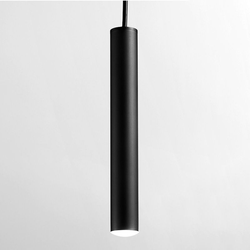 One-Light Black Metal Line Frame Pendant Light for Dinning Room Bedroom