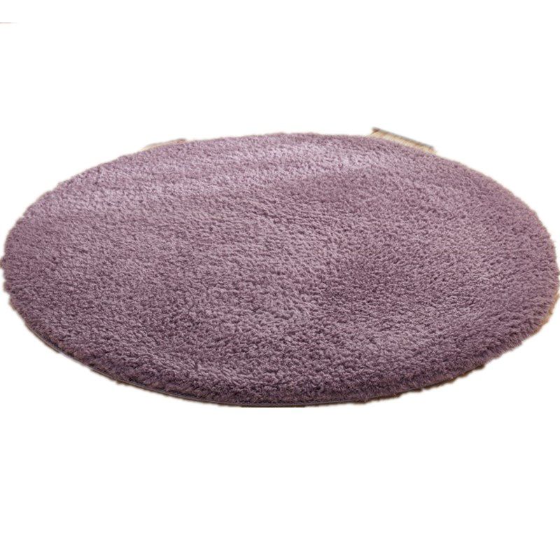 Purple Simple Rug Blending Pure Color Rug Non-Slip Backing Rug for Living Room