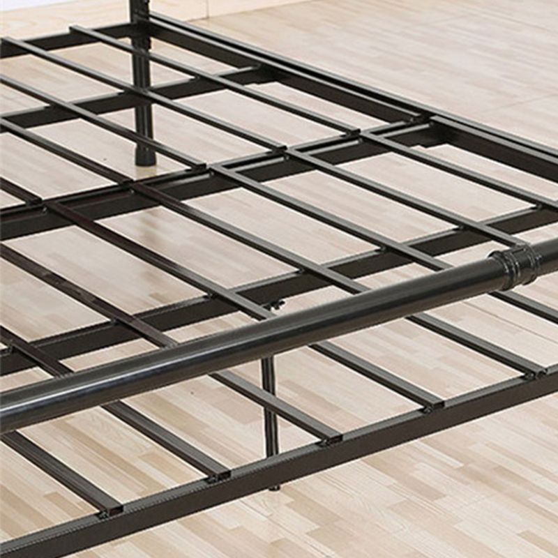 Upholstered Headboard Open-Frame Bed Metal and Upholstered Bed Frame with Metal Legs