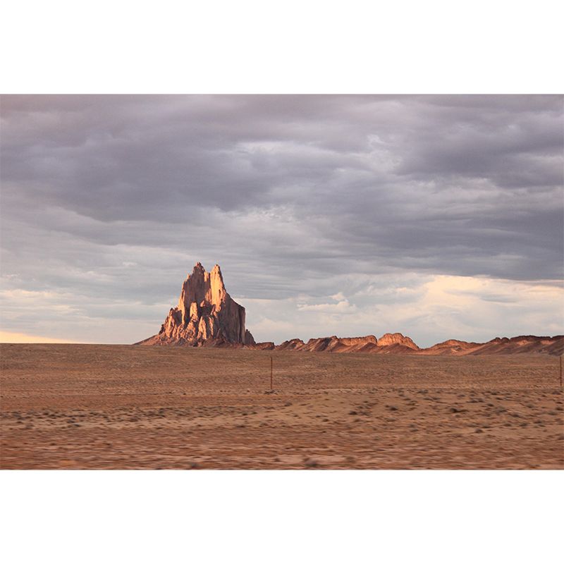 Modern Desert Landscapes Mural Mildew Resistant Wallpaper for Sitting Room