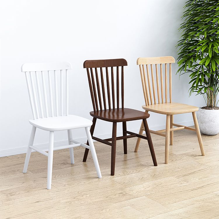 Silla contemporánea comedor silla sin brazos con patas de madera para cocina