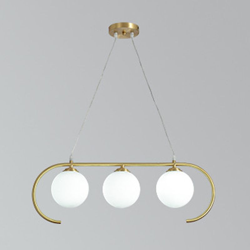 Modern Kitchen Pendant Lamps Globe Glass Island Light for Dining Table