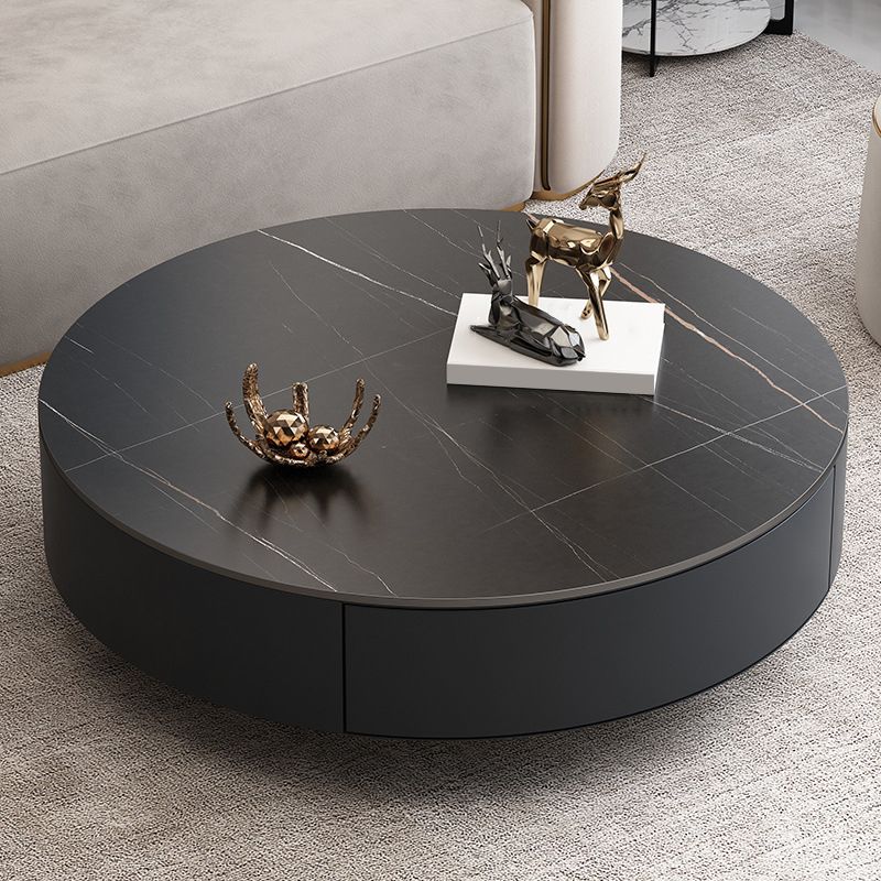Pedestal and Frame Coffee Table Slate Bunching Tables with Drawers