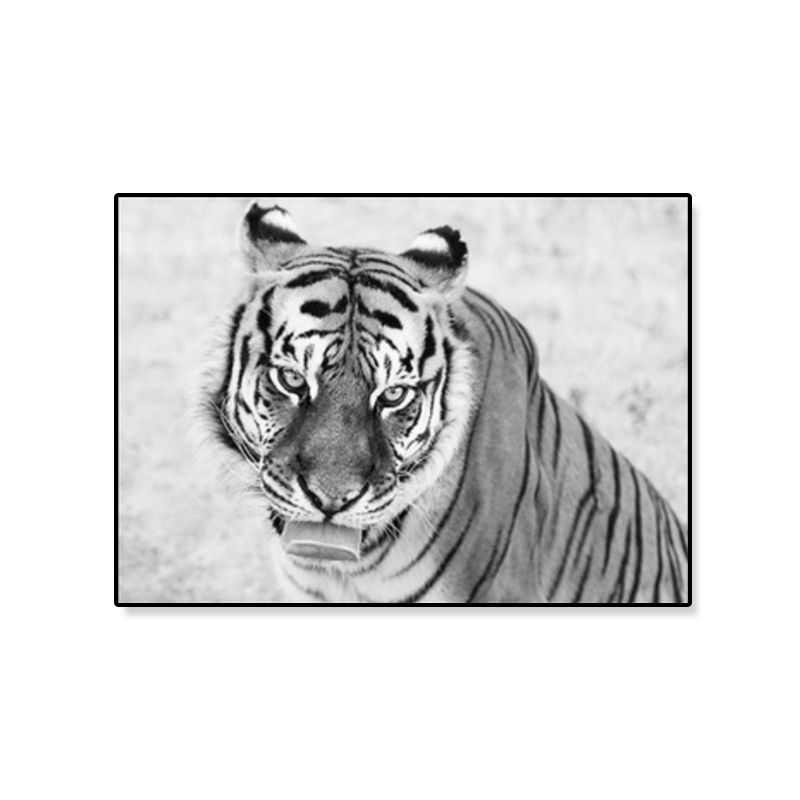 Modern Savanna Big Animal Canvas Dark Color Animal Patterned Wall Art for Living Room