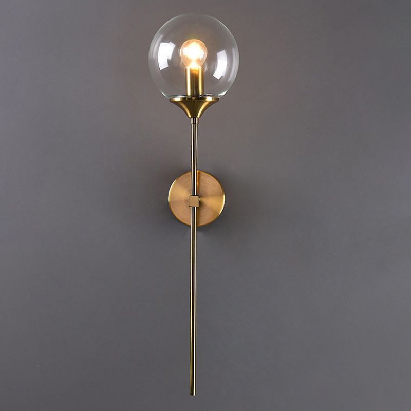 Retro -Nachtwandlampe Langarm Dekorative Glasball Innenwandbeleuchtung