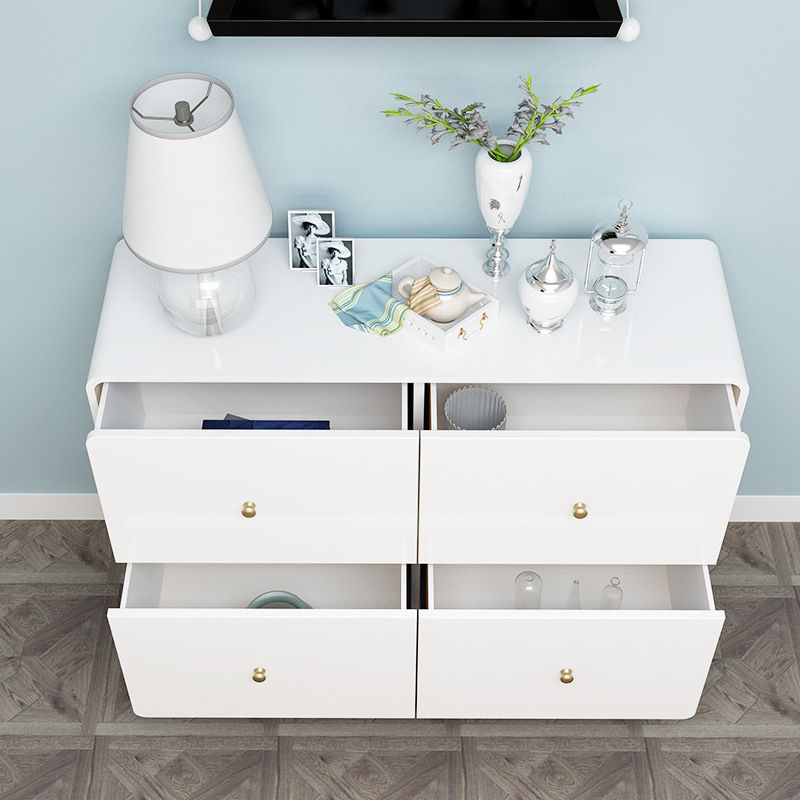 Modern Accent Chest with Iron Base and Solid Wood Soft Close Chest