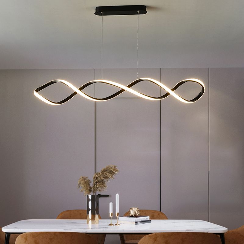 Contemporary Style Linear Island Lighting Metal 1 Light Island Pendant Light