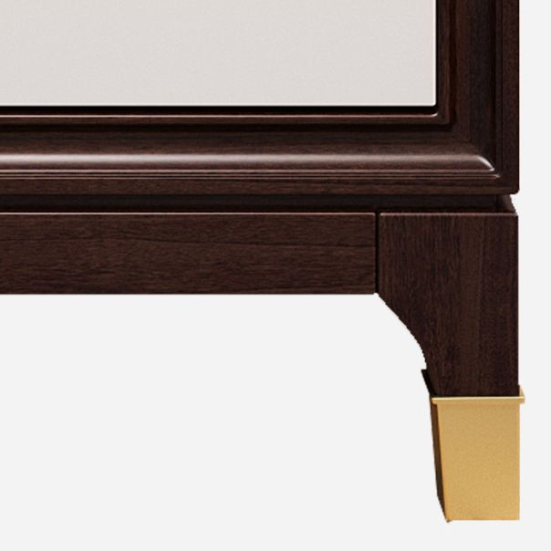 Modern Horizontal Double Dresser Solid Wood Storage Dresser for Bedroom