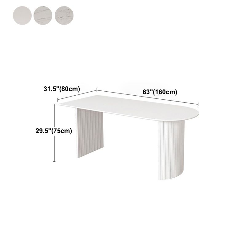 Sintered Stone Esstisch Einfachheit Doppelte Sockstisch für Esszimmer