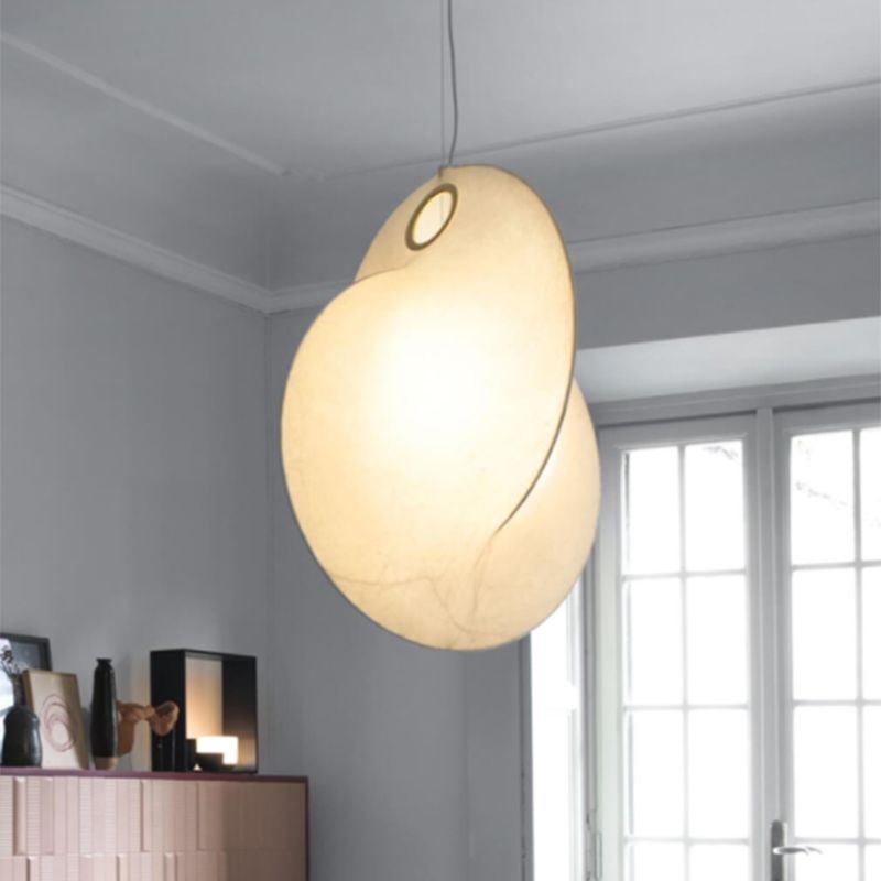 Style moderne suspendu éclairage en soie