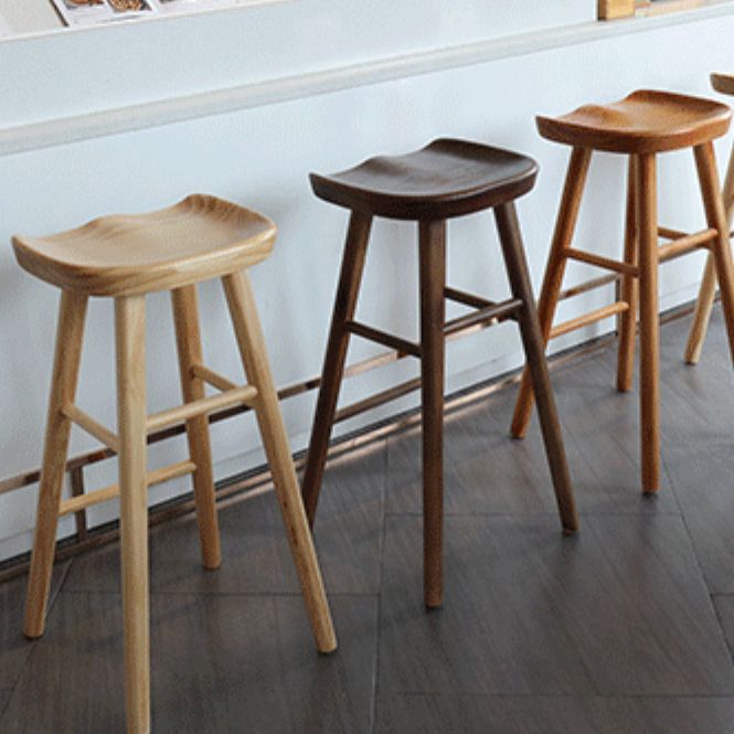 Tabouret de Bar en bois de Style industriel, siège de selle, tabouret de comptoir pour Bar de cuisine