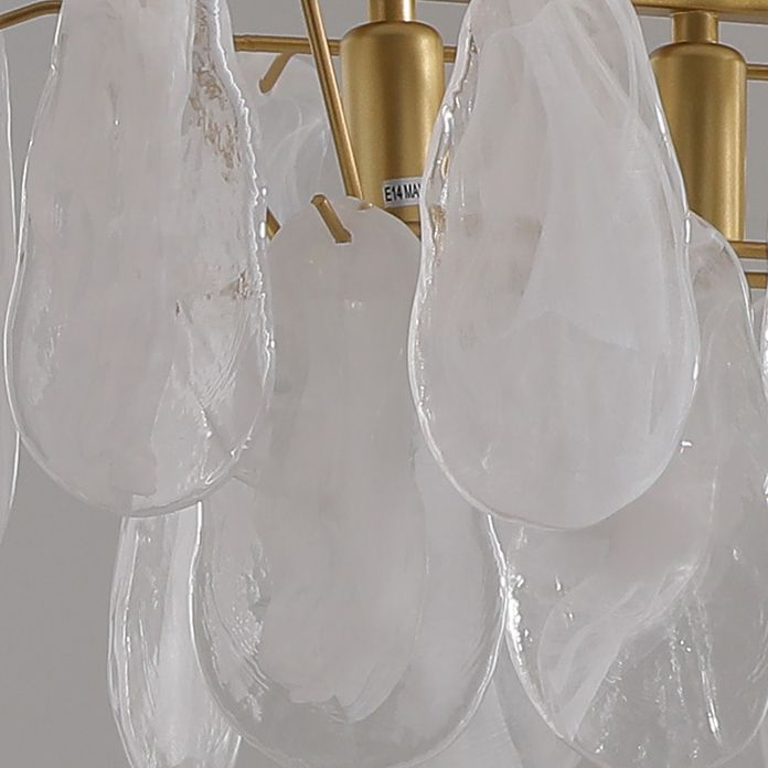 Contemporary Style Rectangle Island Lighting Ideas Glass 8 Light Island Lights