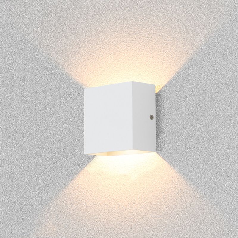 Nordic Minimalism Square Led Wall Light Frosted Aluminiumlegierung Mini -Wandlampe für Schlafzimmer