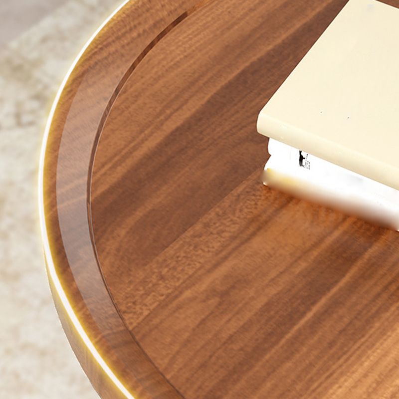 Round Tray Top Side End Table 3 Legs Solid Wood Corner Table