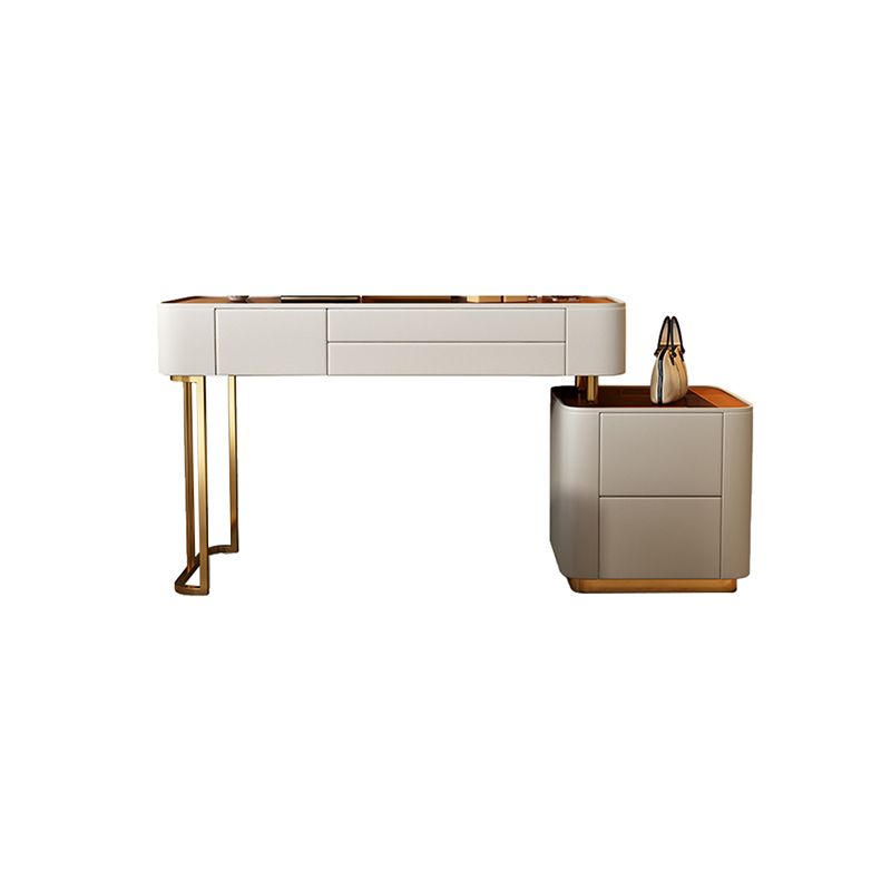 Contemporary Wooden Dressing Table 5-Drawers Makeup Vanity Desk