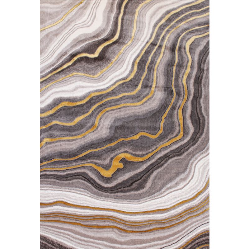 Minimalist Geometric Print Rug Multi Colored Polypropylene Area Carpet Non-Slip Backing Stain-Resistant Area Rug for Room