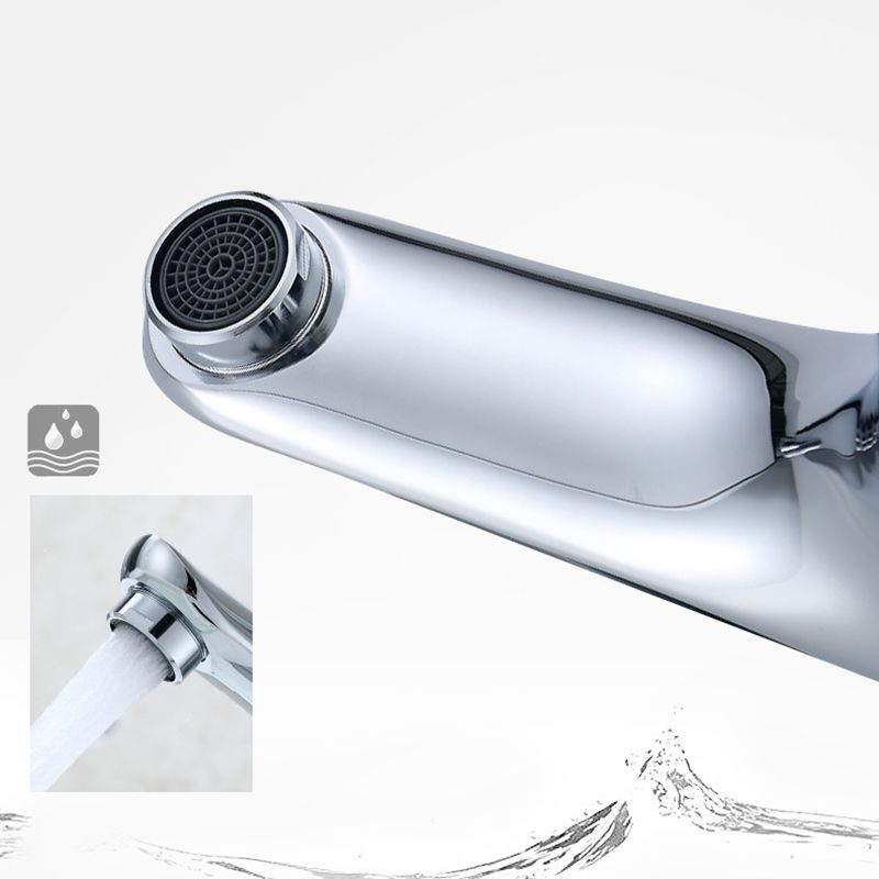 Single Hole Lavatory Faucet Lever Handle 1 Hole Faucet for Bathroom