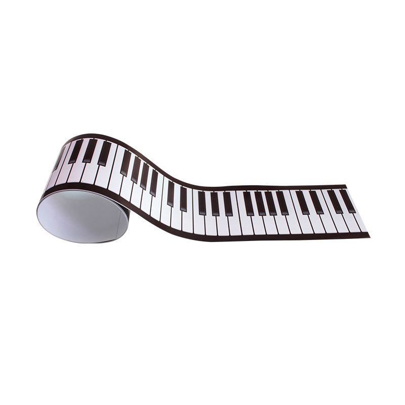Black and White Piano Wallpaper Pick Up Sticks Wall Covering for Bathroom, Easy to Remove