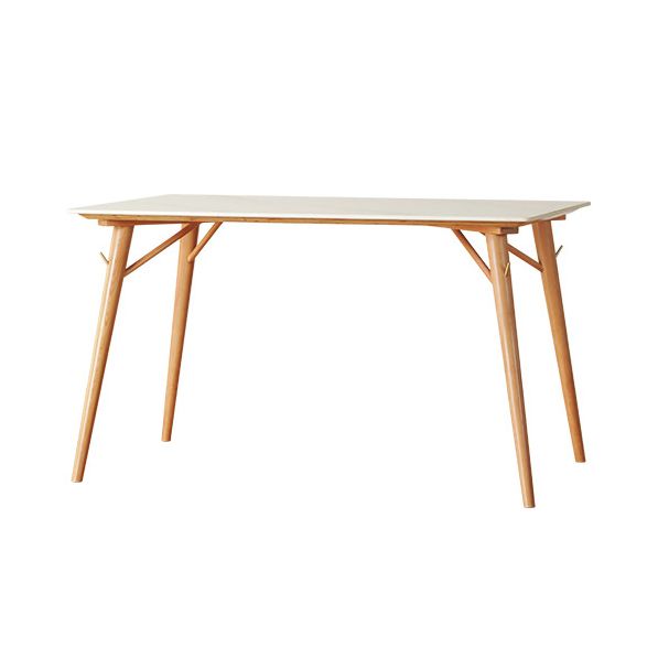 Modern Fixed Dining¬†Room¬†Table¬†Set Solid Wood Top Kitchen Dining Furniture with 4 Legs Base