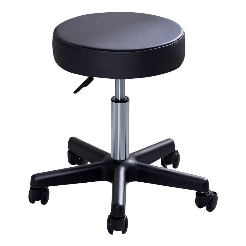 Taburete de bar de acero moderno negro, taburete de mostrador sin respaldo giratorio de altura ajustable