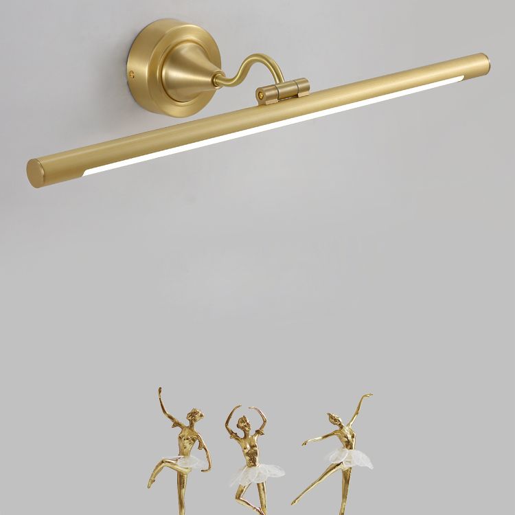 Modern Minimalist Style Cylinder Wall Mounted Vanity Lights 1 Light Vanity Lighting Ideas with Copper Shade