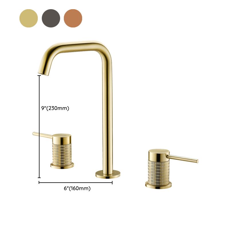 Luxury 8.97" H Vanity Sink Faucet Circular Lever Handle Basin Faucet