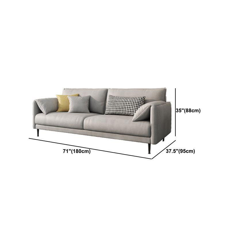 Faux Leather  Cushions Sofa Contemporary Pillow Top Arm Standard Sofa
