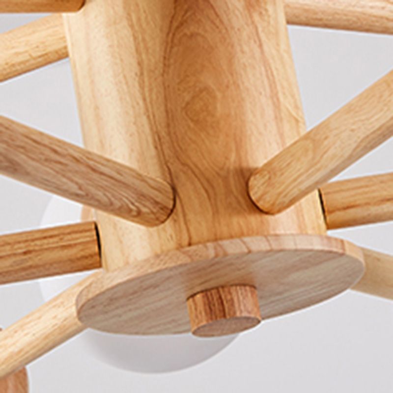 Multi-Light Chandelier Light Fixture Modern Style Ball Shape Glass Pendant Lamp