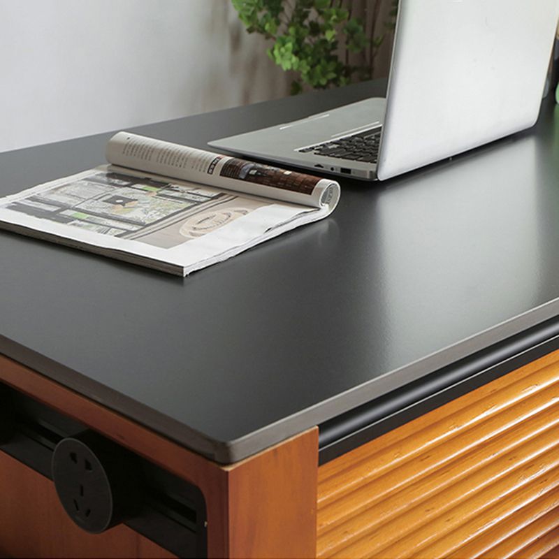 Rectangle Contemporary Kitchen Island Table with Pine Wood Base
