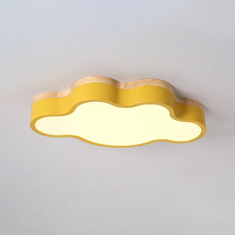 Luci montate a soffitto in legno a forma di nuvola Illuminazione a soffitto a LED da incasso