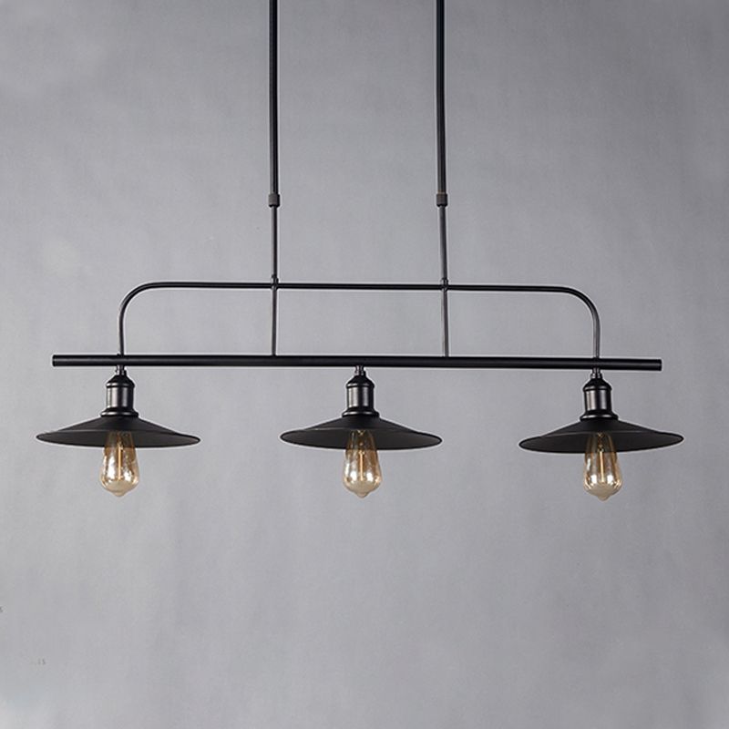 Cone Industrial Island Pendant Lighting 3-Lights Metal Chandelier Lighting Fixtures