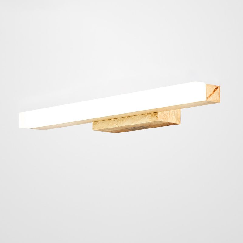 LED houten Noordse spiegel lichtwater en mistbestendige muurwandwandeling voor badkamer