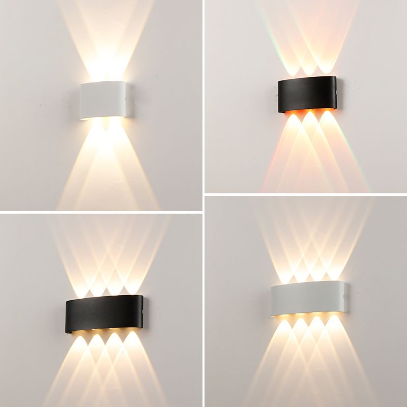 Metal Wall Sconce Lighting Black/White Wall Mounted Lights for Outdoor