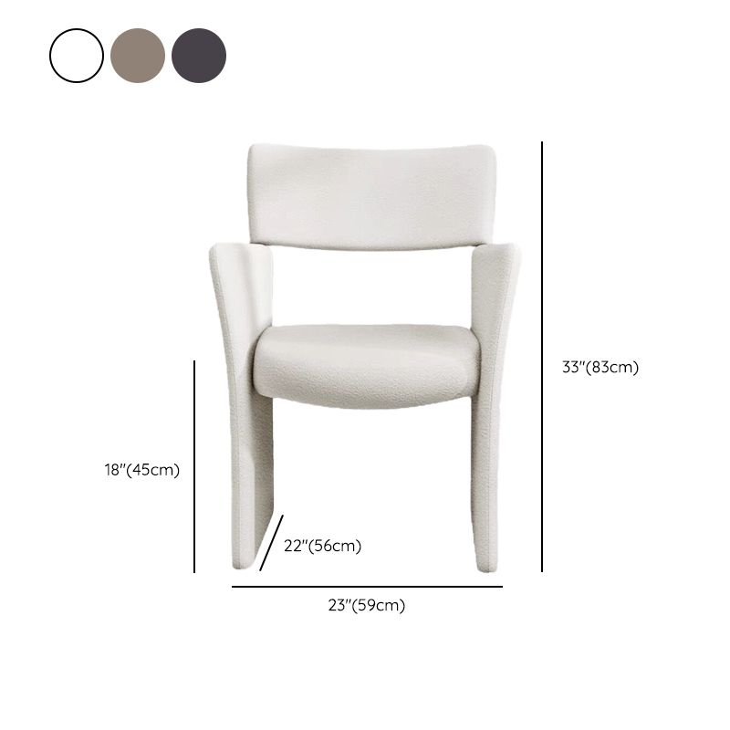 Contemporary Style Arm Chair Wood Open Back Dining Accent Chair for Kitchen