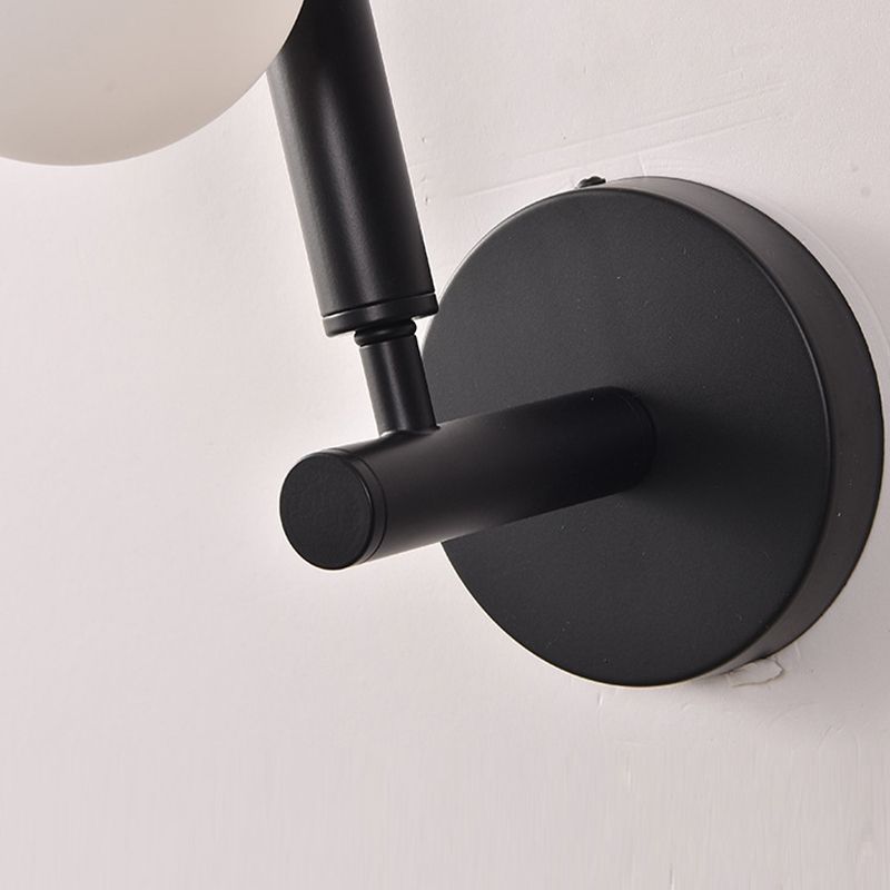 Ball Shape Vanity Lamp Modern Style Metal 3 Lights Bath Light in Black/Gold