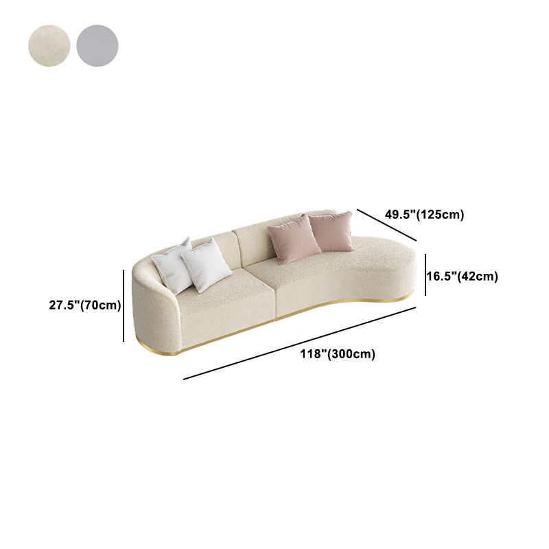 Tight Back Scandinavian Sectionals,27.5"H Wool One Arm Sectionals