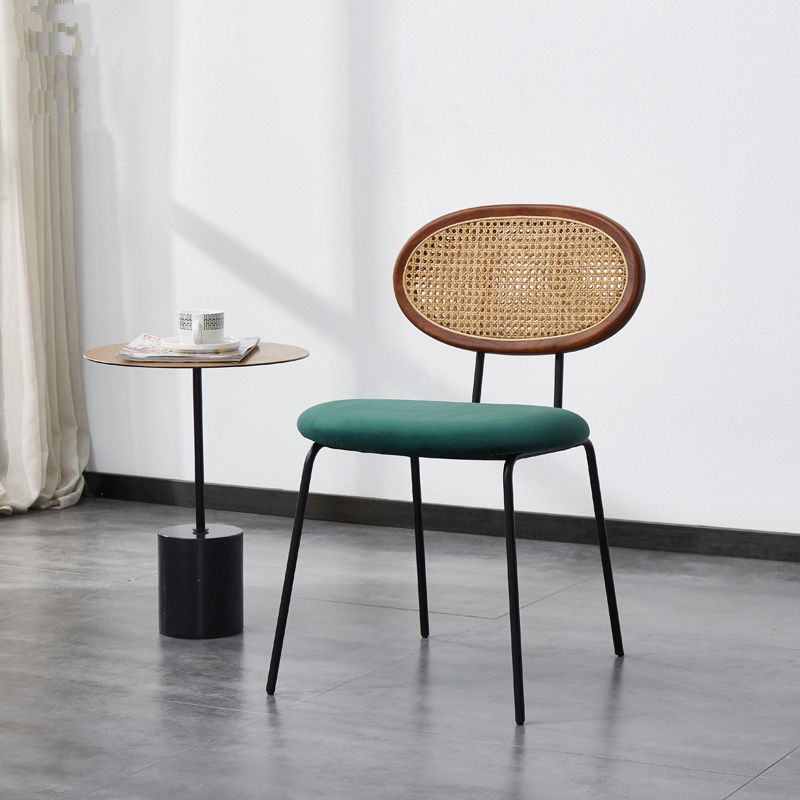 Ensemble de chaises en métal de style contemporain, chaise de cuisine à dossier ouvert et de salle à manger