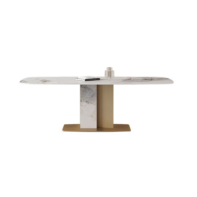 Luxurious Sintered Stone Top Dining Set Rectangle 1/4/5/6/7 Pieces Dining Room Table Set