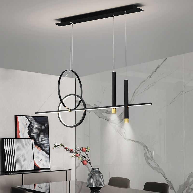 Modern Chandeliers For Dining Room Geometric Hanging Pendant Lights Metal Chandelier