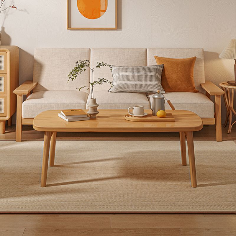 17"H Contemporary Side Table Solid Wooden Oak Accent Side Table