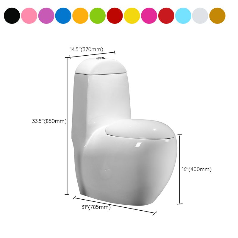 Modern Floor Mount Flush Toilet Ceramic Siphon Jet Urine Toilet for Bathroom