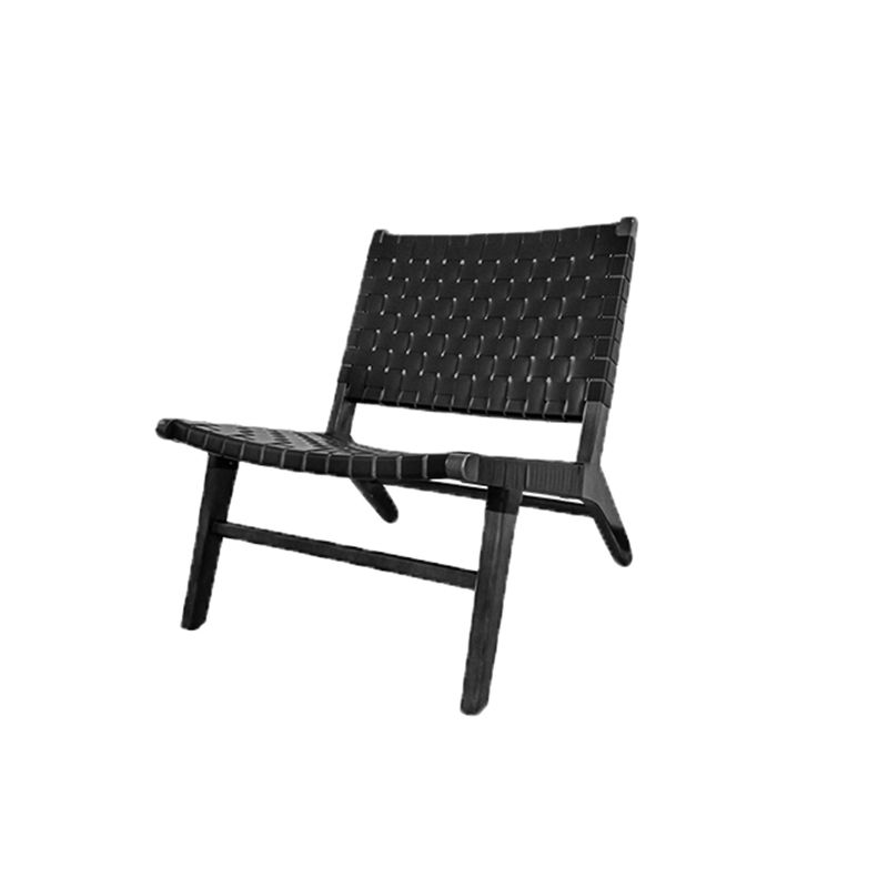 Wood Slipper Accent Chair Solid Wood Frame Armless Chair for Living Room