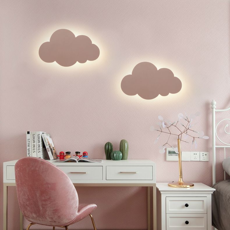 Cloud-shaped Wall Sconce Nordic Minimalist Style Iron 1 Light Sconces