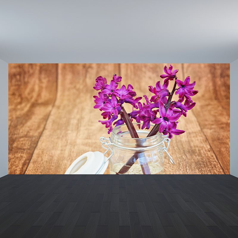Hyacinths Flower Wall Mural Photography Horizontal Modern Living Room Wall Covering